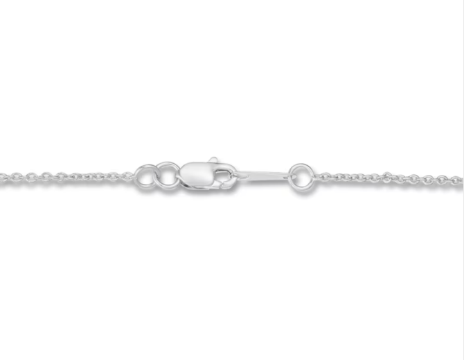 1/2 Carat Lab-Created Diamond Necklace in 14K White Gold (SI2/F) | 19" Chain - Image 3